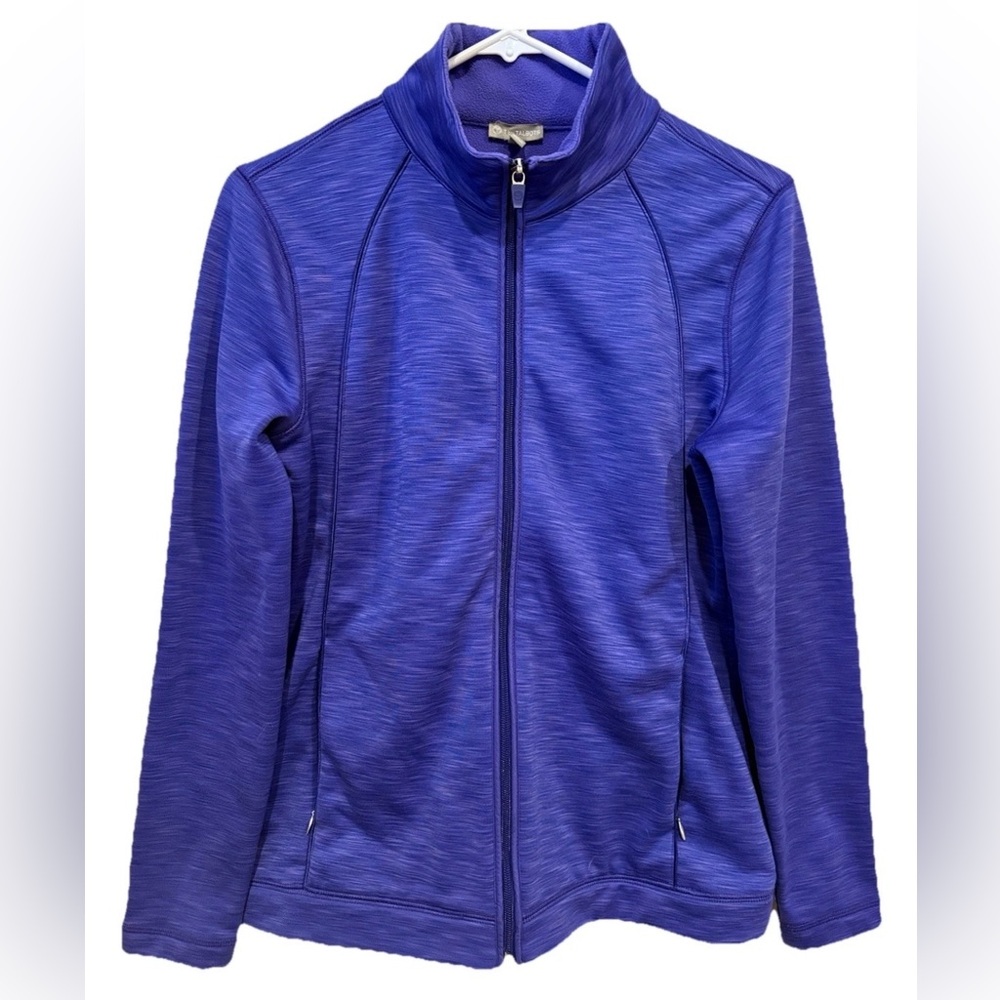 Women's T by Talbots Fleece Full Zip Athletic Jacket Purple Size‎ Small
